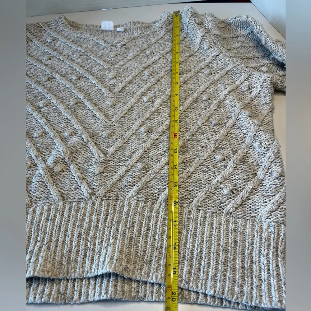 GAP Womens Cable Knit Sweater Beige - Picture 6 of 7